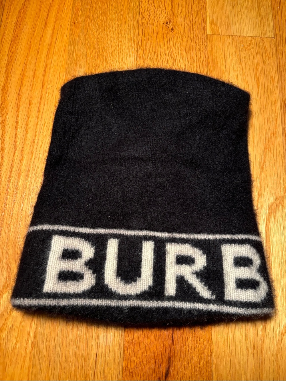 Burberry Cashmere Logo Beanie Hat